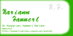mariann hammerl business card